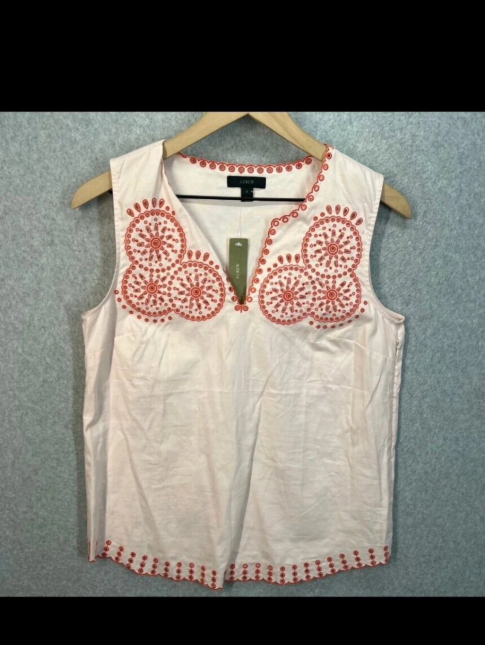 J.Crew Scalloped Embroidered Top 2